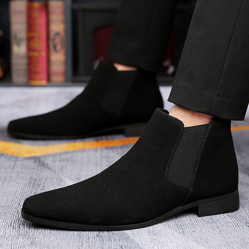 Mathias | Men's Pointed Toe Leather Chelsea Boots