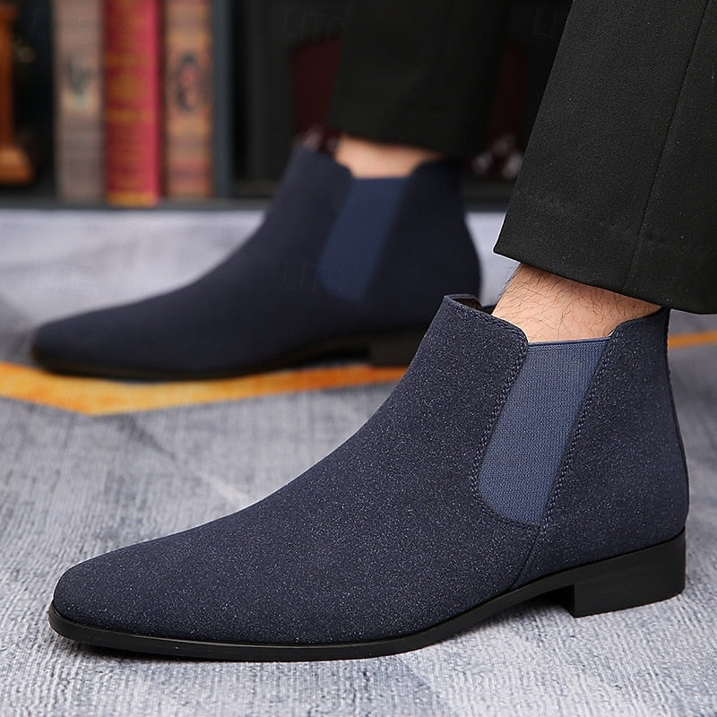 Mathias | Men's Pointed Toe Leather Chelsea Boots