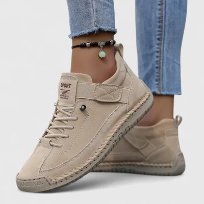Matilde | Women's Cushioned Strap Lace-Up Trainers
