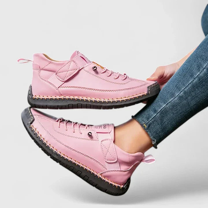 Matilde | Women's Cushioned Strap Lace-Up Trainers