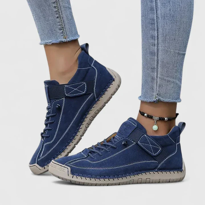 Matilde | Women's Cushioned Strap Lace-Up Trainers