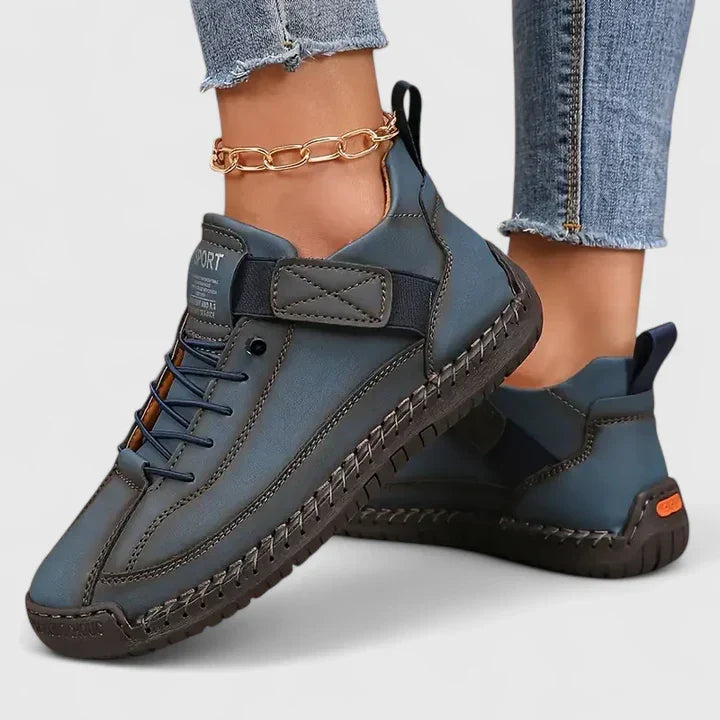 Matilde | Women's Cushioned Strap Lace-Up Trainers