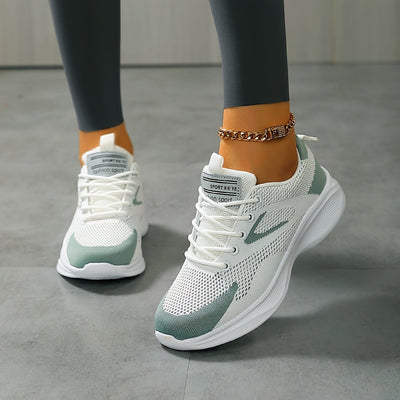 Maud | Women's Lightweight Mesh Lace-Up Trainers