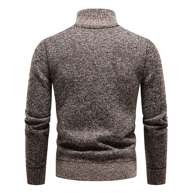 Maurice | Men's Stand Collar Half Zip Knit Jumper