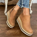 Miriam | Women's Faux Leather Wedge Ankle Boots