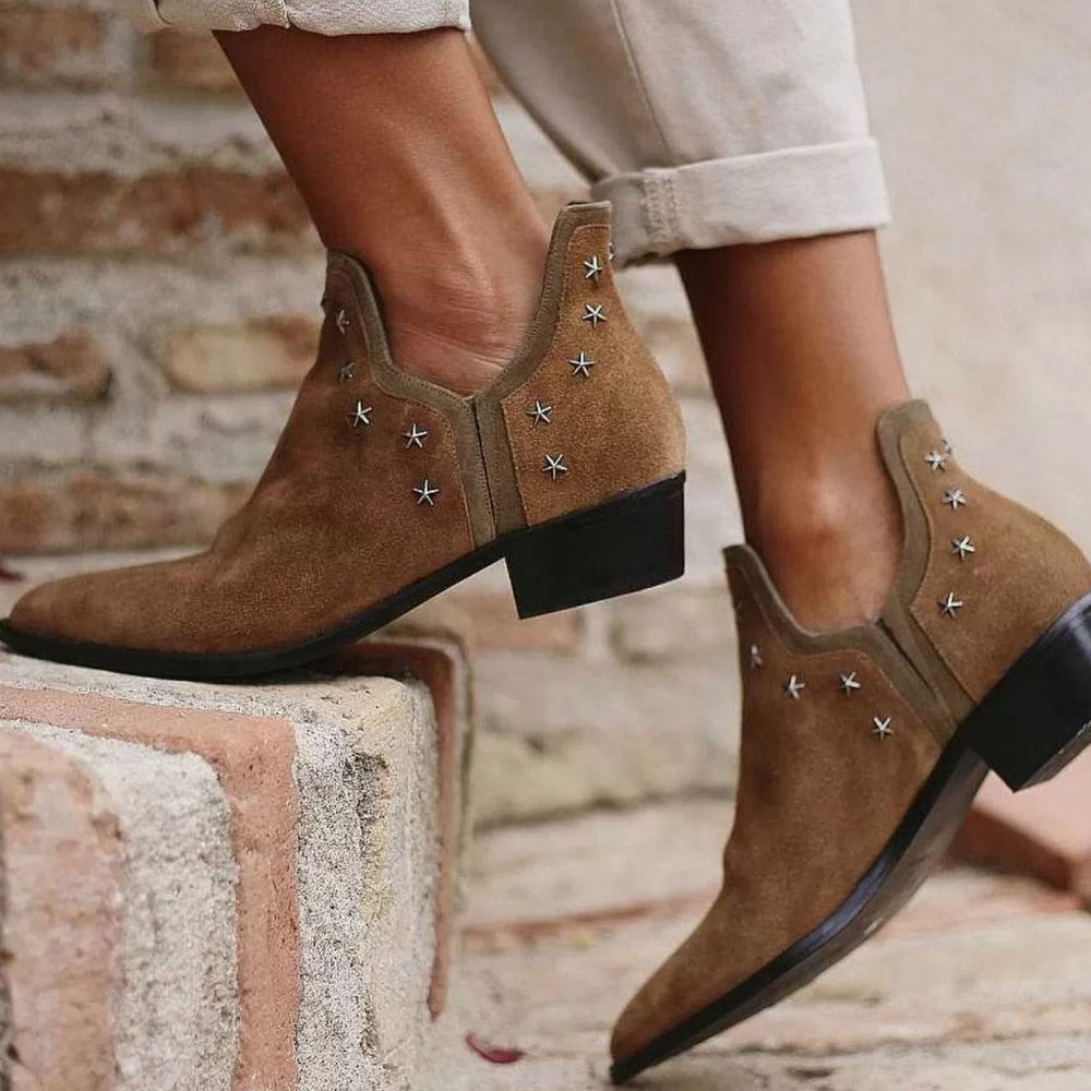 Nadine | Women's Studded Leather Western Boots