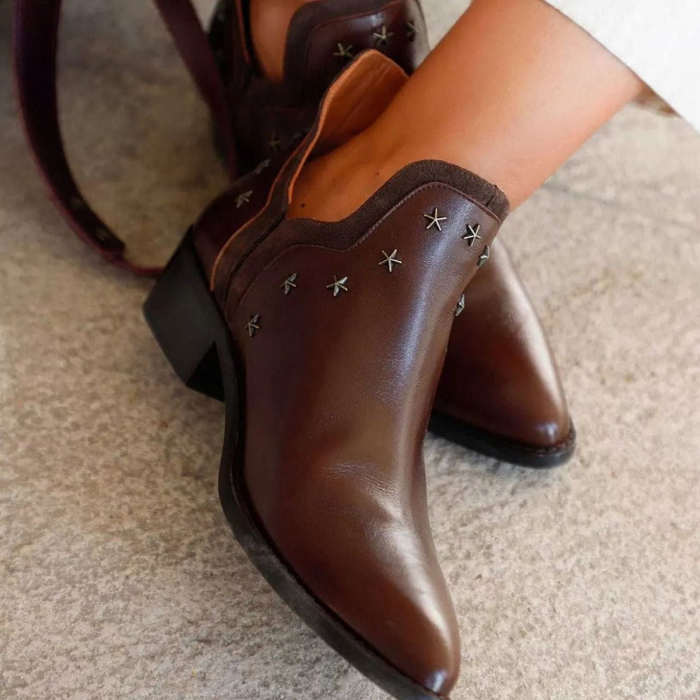 Nadine | Women's Studded Leather Western Boots