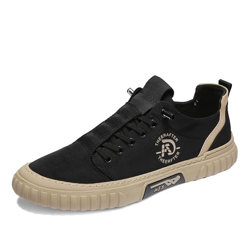 Nevin | Men's Lace-Up Casual Fabric Trainers