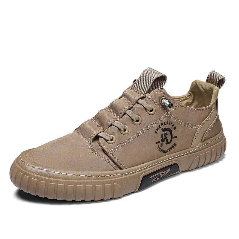 Nevin | Men's Lace-Up Casual Fabric Trainers