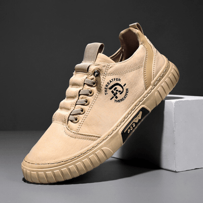 Octavian | Men's Leather Lace-Up Casual Trainers
