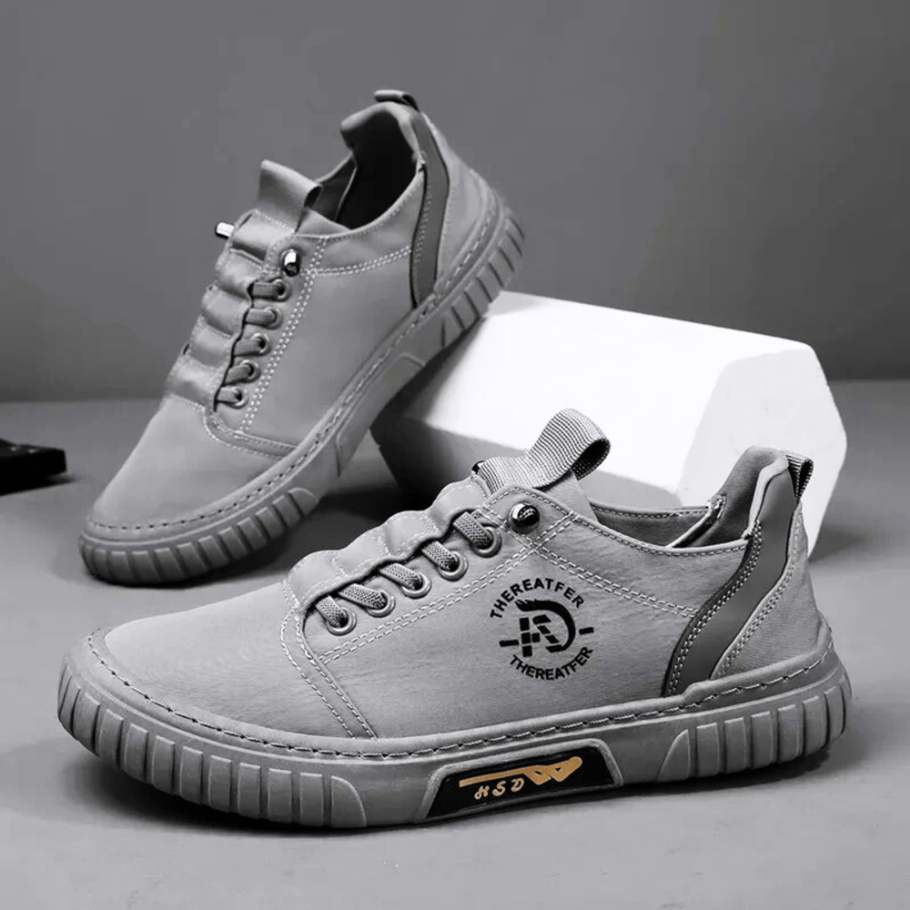 Octavian | Men's Leather Lace-Up Casual Trainers
