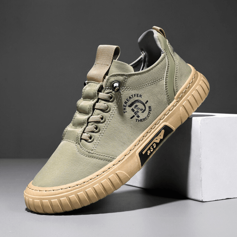 Octavian | Men's Leather Lace-Up Casual Trainers