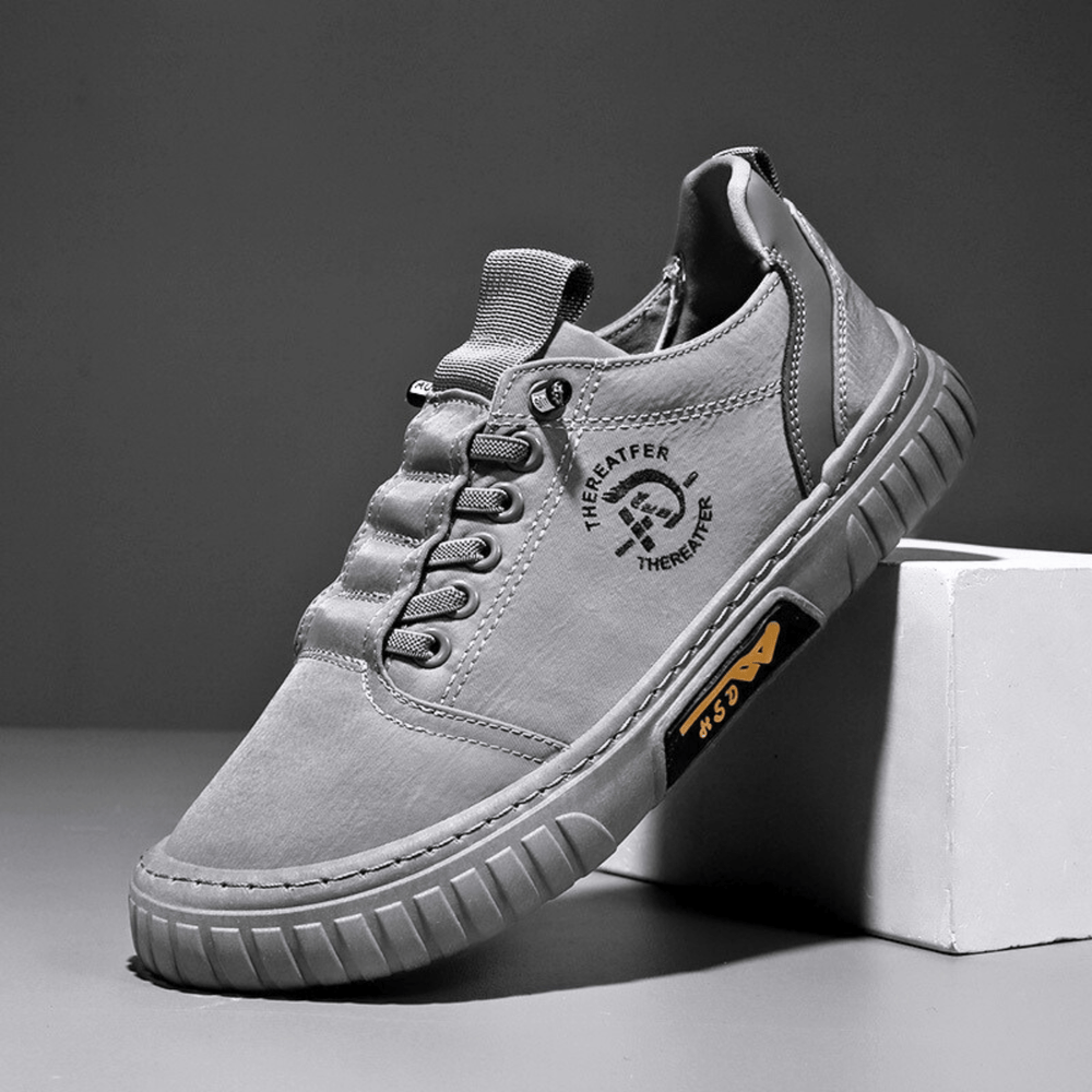 Octavian | Men's Leather Lace-Up Casual Trainers