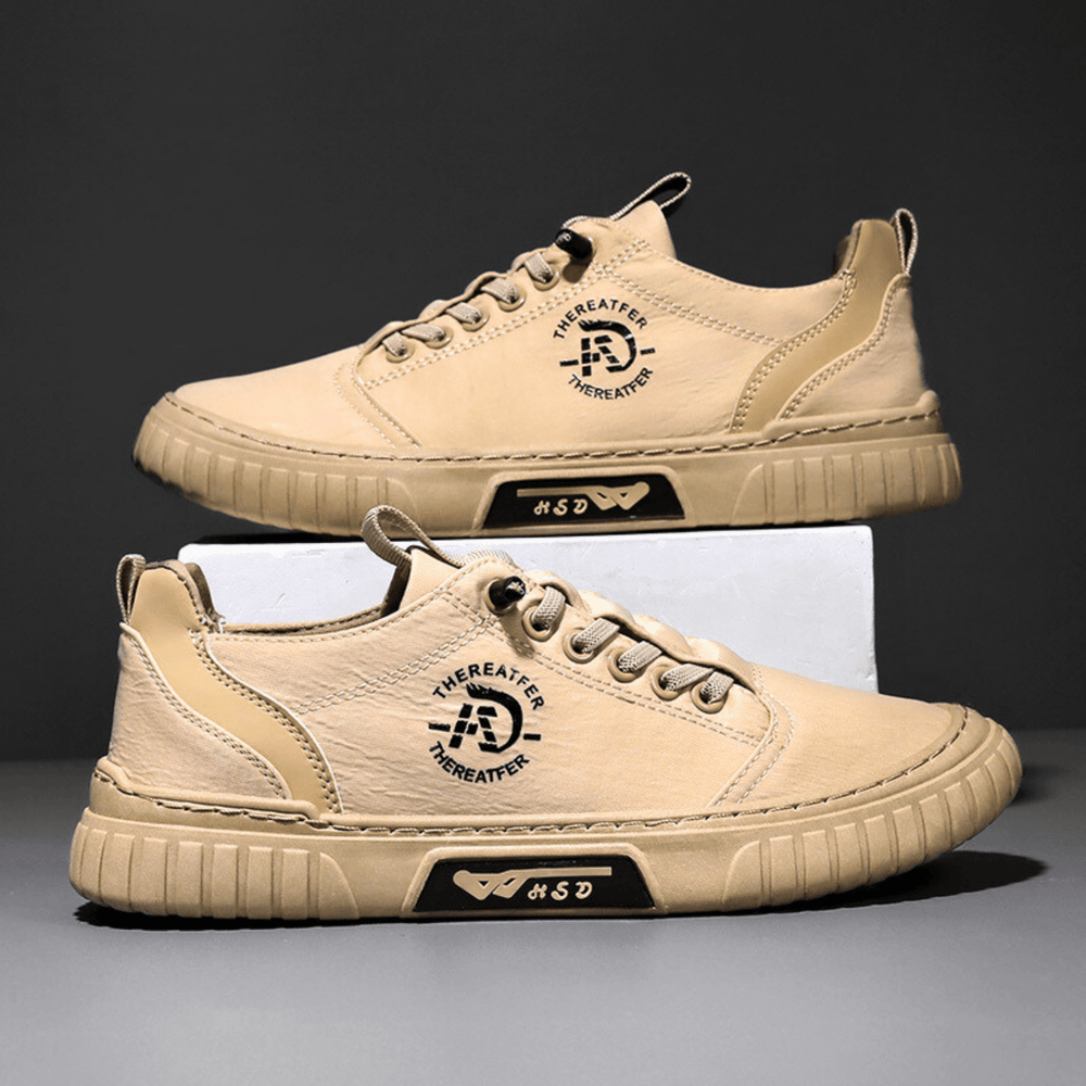Octavian | Men's Leather Lace-Up Casual Trainers