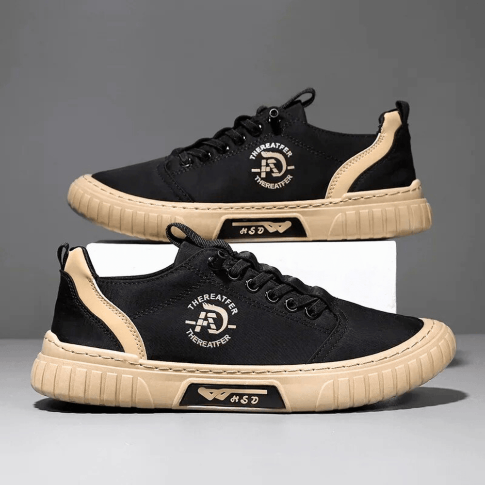 Octavian | Men's Leather Lace-Up Casual Trainers