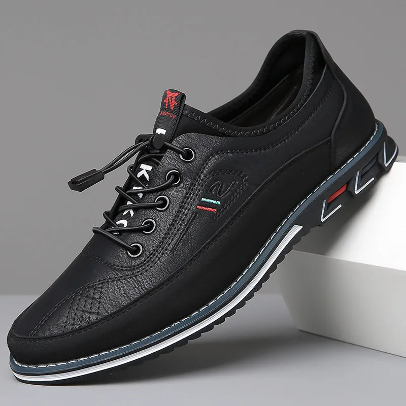 Orson | Men's Perforated Leather Lace-Up Trainers