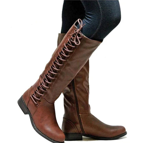 Paloma | Women's Lace Up Knee High Boots
