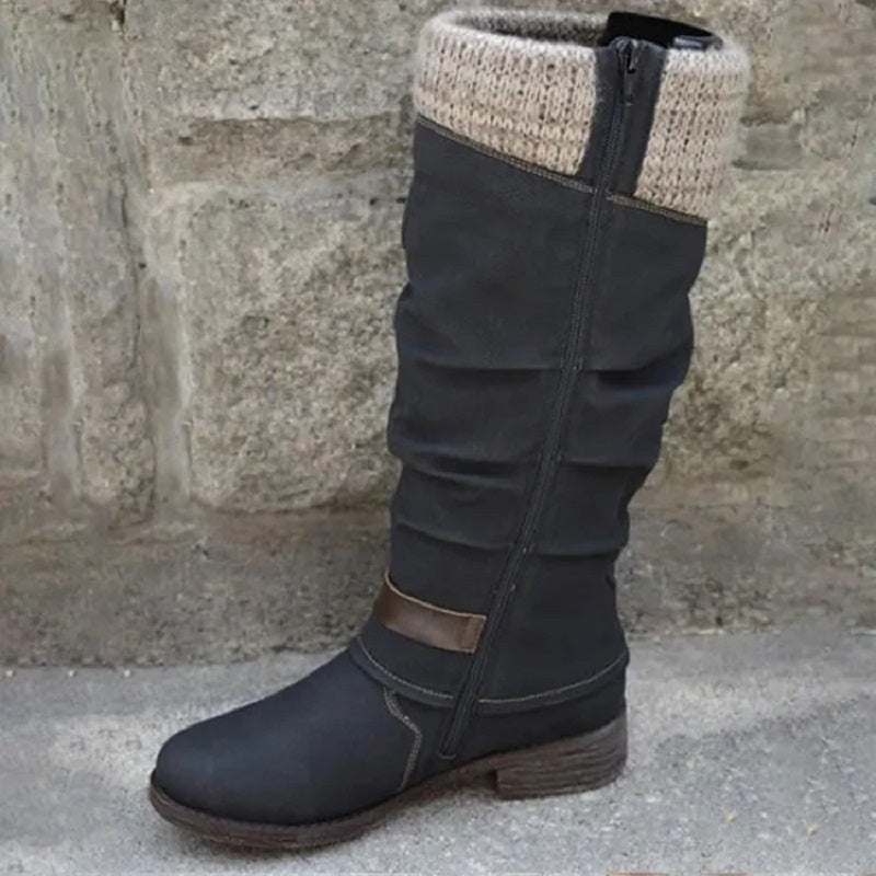 Pearl | Women's Knit Cuff Knee High Boots