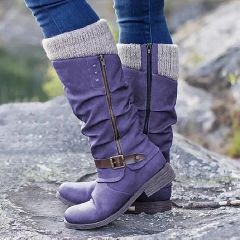 Pearl | Women's Knit Cuff Knee High Boots