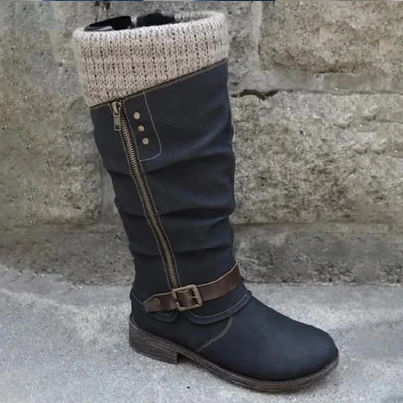 Pearl | Women's Knit Cuff Knee High Boots