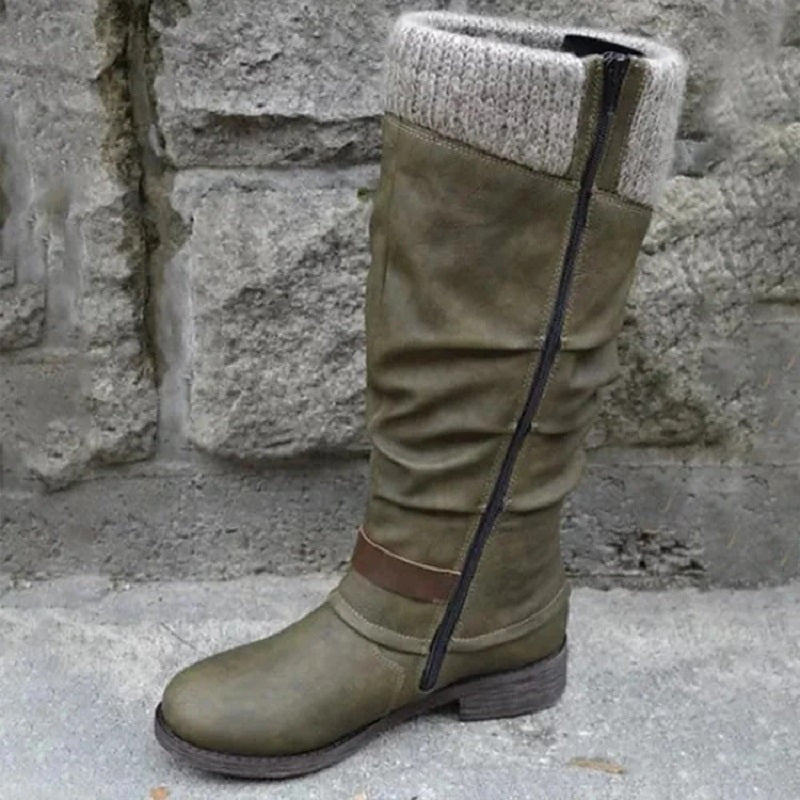 Pearl | Women's Knit Cuff Knee High Boots
