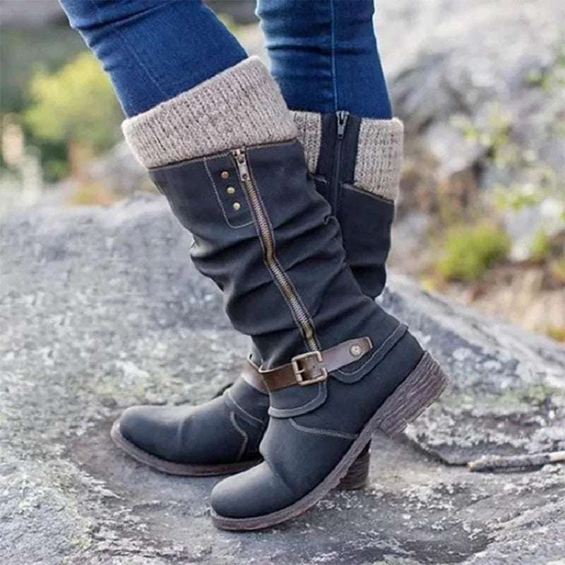 Pearl | Women's Knit Cuff Knee High Boots