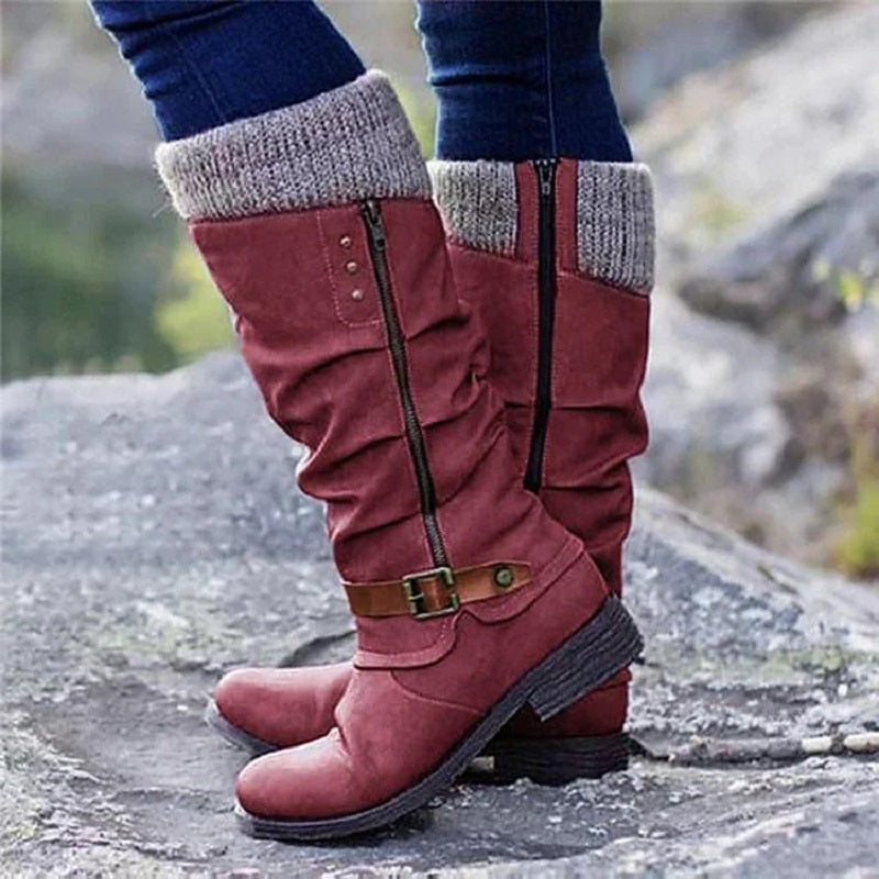 Pearl | Women's Knit Cuff Knee High Boots