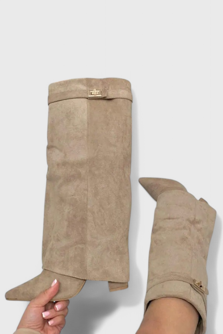 Penelope | Women's Fold-Over Knee High Boots