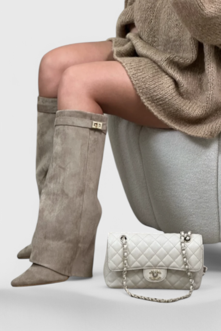 Penelope | Women's Fold-Over Knee High Boots