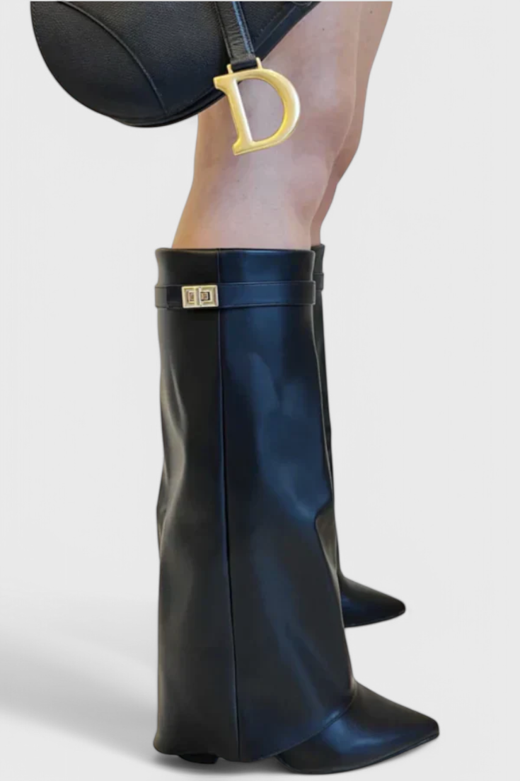 Penelope | Women's Fold-Over Knee High Boots