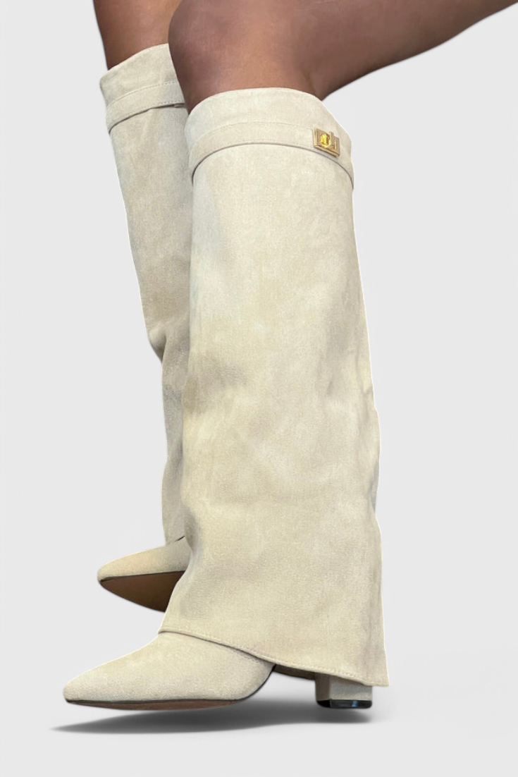 Penelope | Women's Fold-Over Knee High Boots