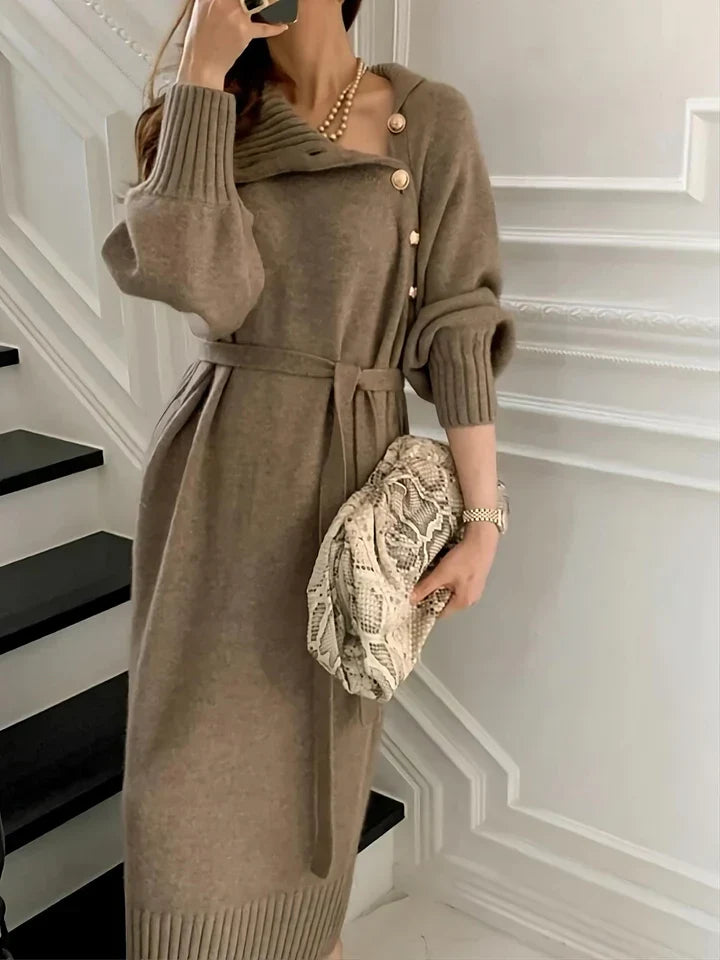 Petra | Women's Belted Midi Jumper Dress