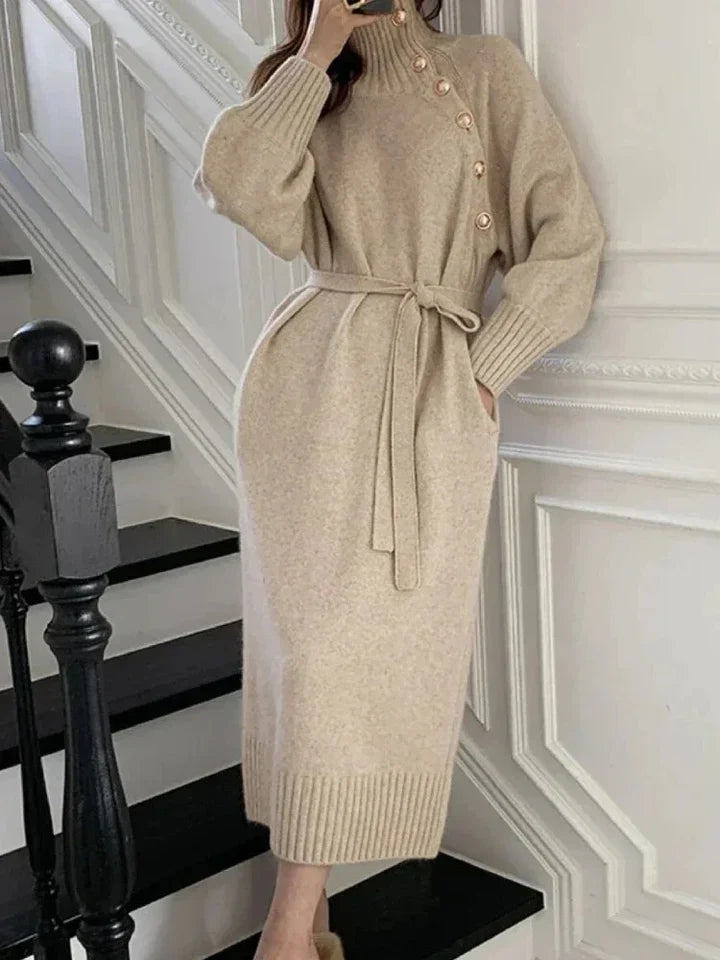 Petra | Women's Belted Midi Jumper Dress