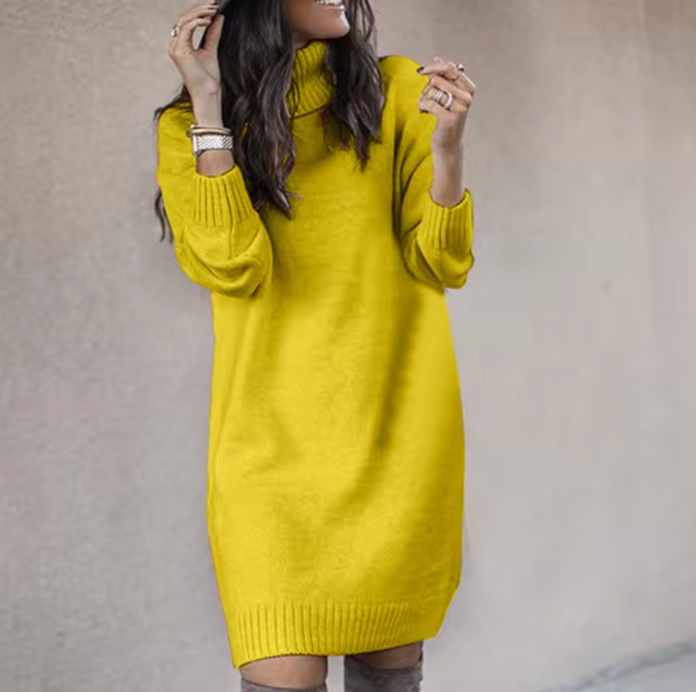 Primrose | Women's Roll Neck Knit Jumper Dress