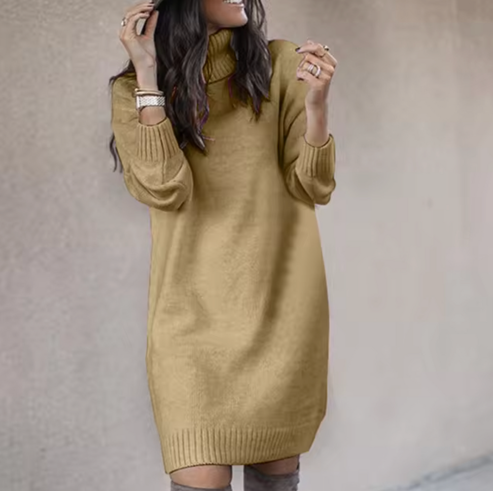 Primrose | Women's Roll Neck Knit Jumper Dress