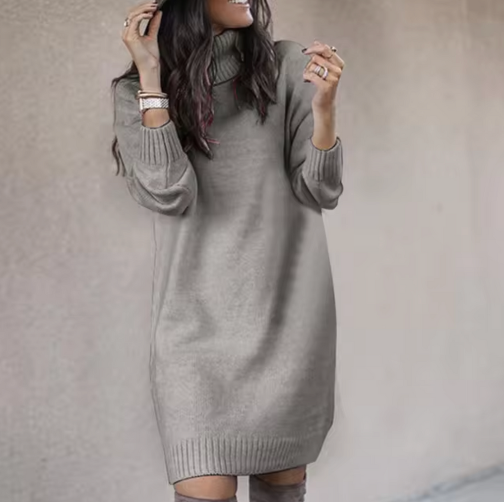 Primrose | Women's Roll Neck Knit Jumper Dress