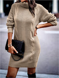 Rhiannon | Women's Cable Knit Jumper Dress