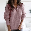 Rosalind | Women's Chunky Knit Half Zip Jumper