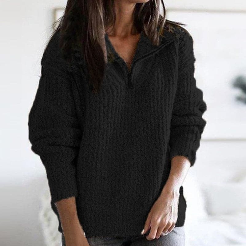 Rosalind | Women's Chunky Knit Half Zip Jumper