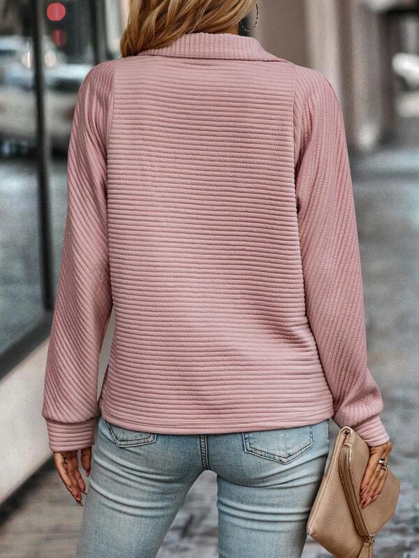 Selina | Women's V Neck Zip Collared Jumper
