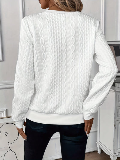 Seraphina | Women's Cable Texture Half Zip Jumper