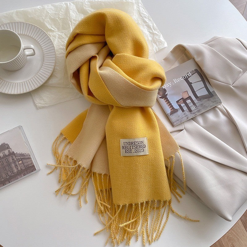 Sylvie | Women's Two-Tone Fringe Scarf