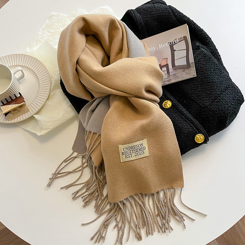 Sylvie | Women's Two-Tone Fringe Scarf