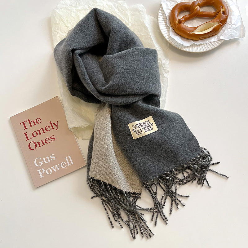 Sylvie | Women's Two-Tone Fringe Scarf
