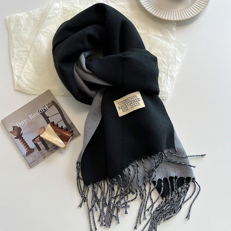Sylvie | Women's Two-Tone Fringe Scarf
