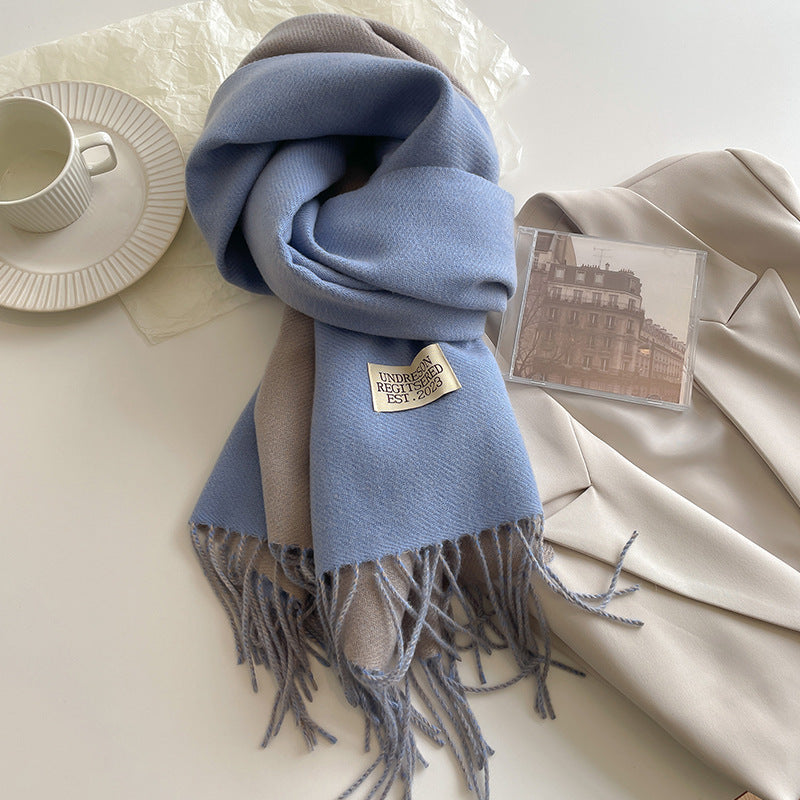 Sylvie | Women's Two-Tone Fringe Scarf