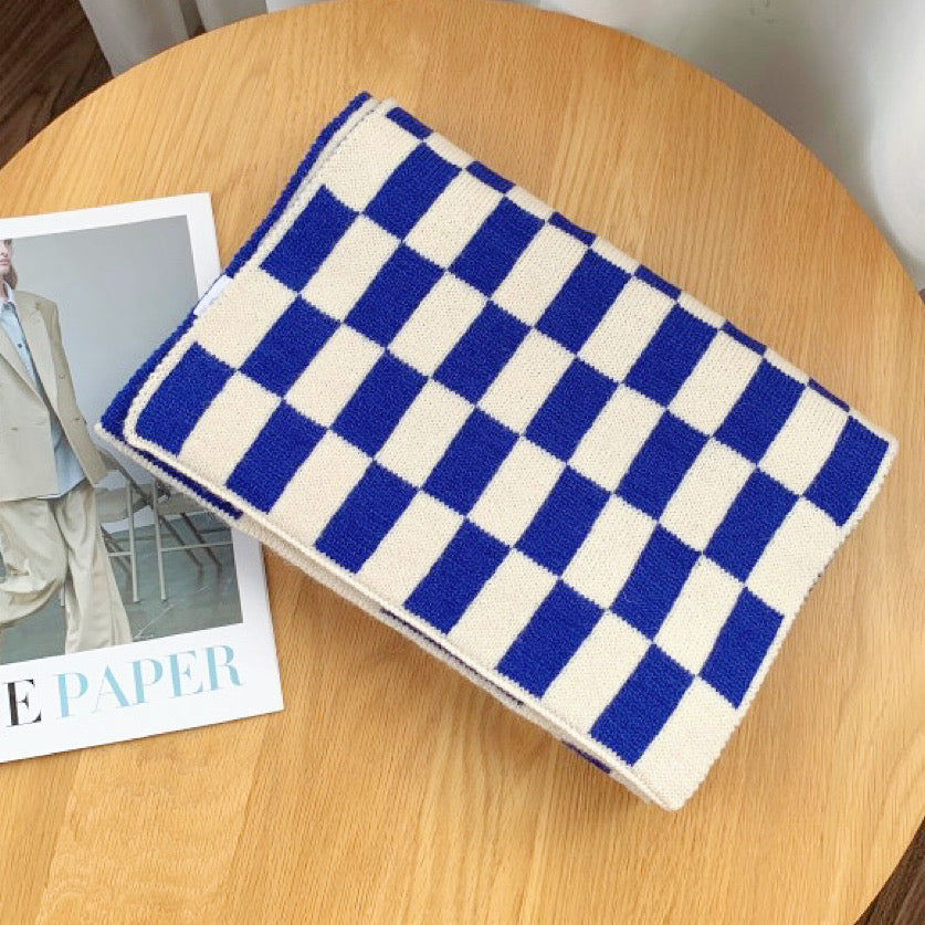 Tamsin | Women's Checkerboard Wool Scarf