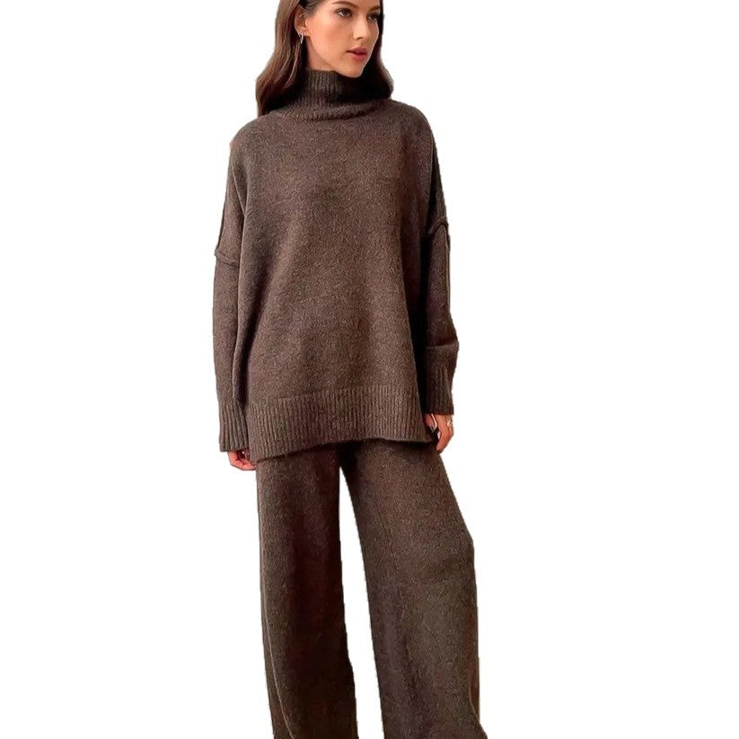 Thomasin | Women's Knit Turtleneck Lounge Set