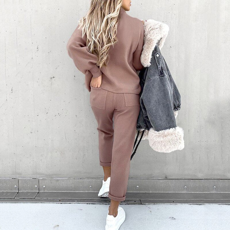 Vera | Women's Knit Jumper and Jogger Lounge Set